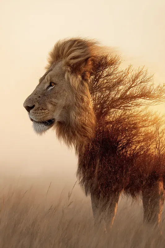 Animal Double Exposure Art Generator