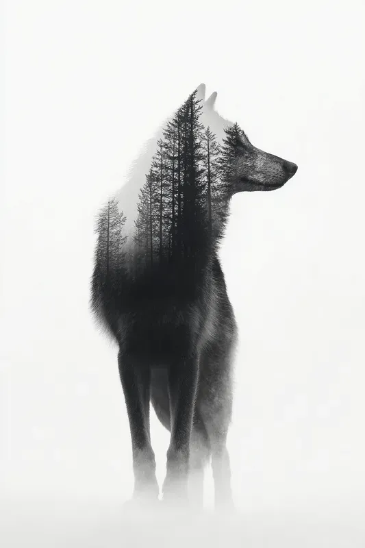 Animal Double Exposure Art Generator