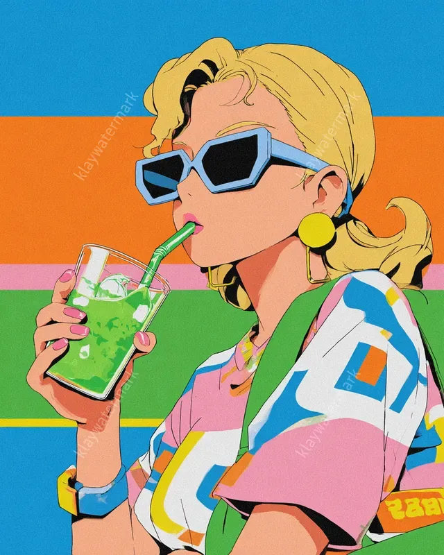 Retro 90s Anime Pop Art