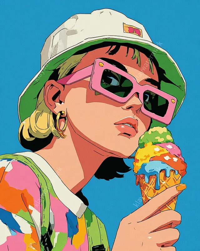 Retro 90s Anime Pop Art