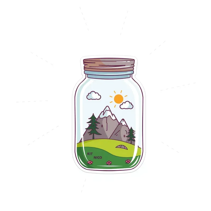 2d Creative Cut Sticker Design Assets