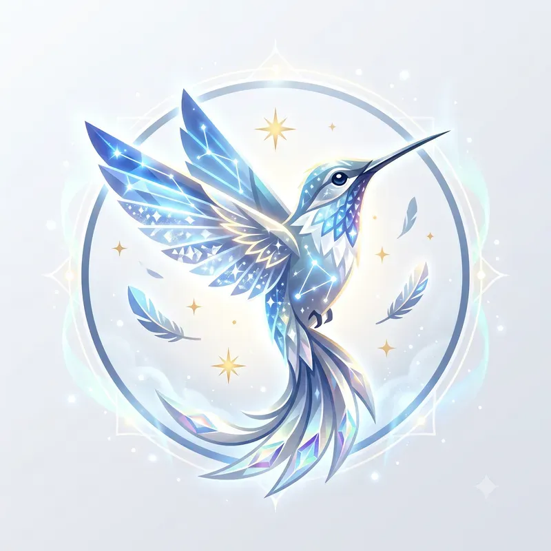 Modern Glowing Bird Emblems