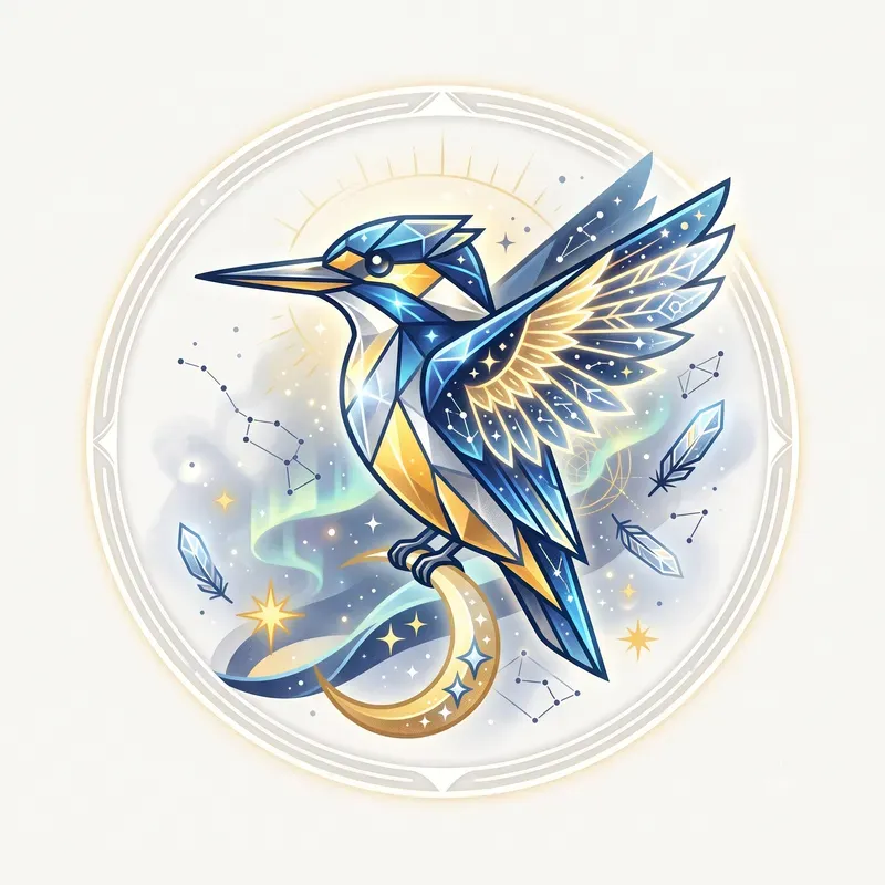 Modern Glowing Bird Emblems