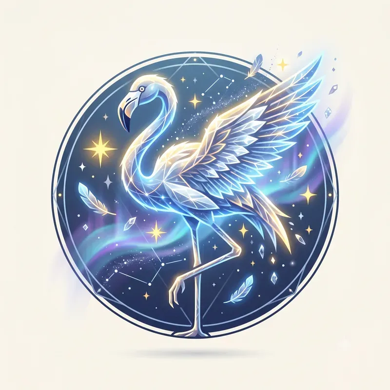 Modern Glowing Bird Emblems