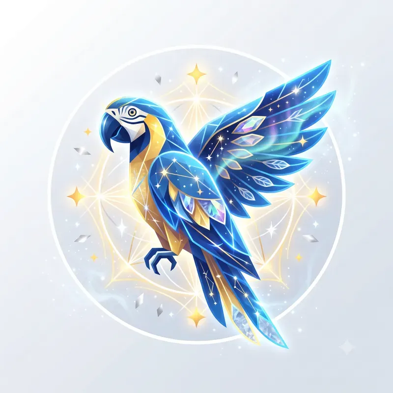 Modern Glowing Bird Emblems