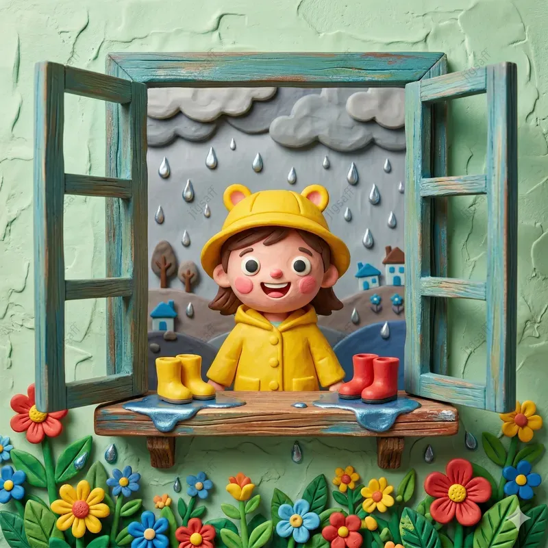 3D Clay Diorama Window Art