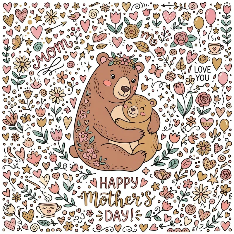 Mothers Day Doodle Art Creators