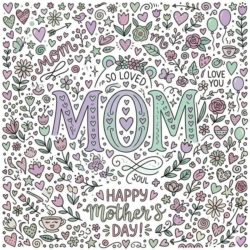 Mothers Day Doodle Art Creators