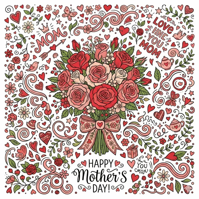 Mothers Day Doodle Art Creators