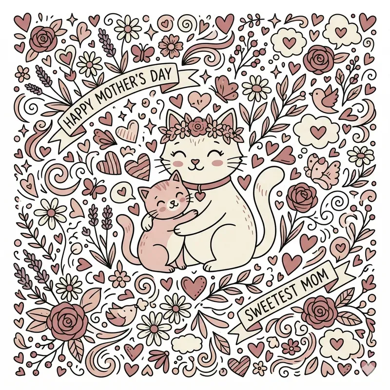 Mothers Day Doodle Art Creators