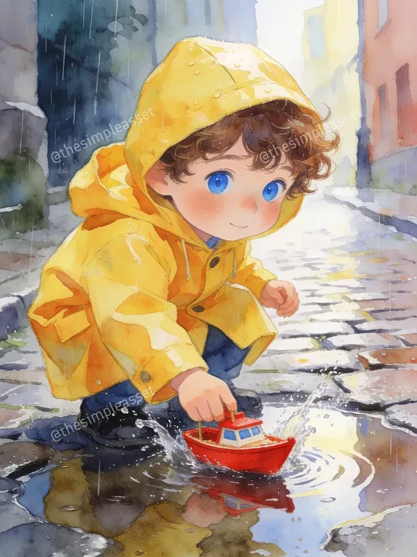 Boy Toys Storybook Illustration Art