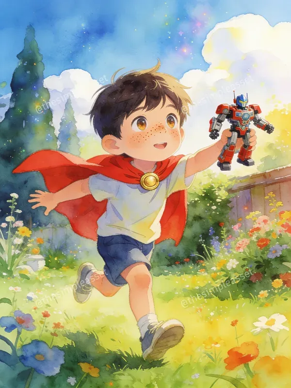 Boy Toys Storybook Illustration Art