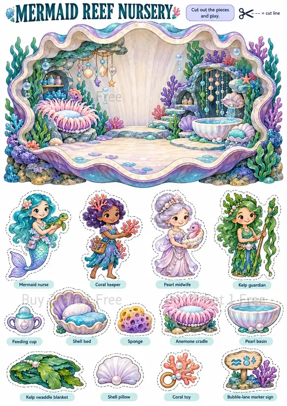 Doll House Printable Playsets Cute