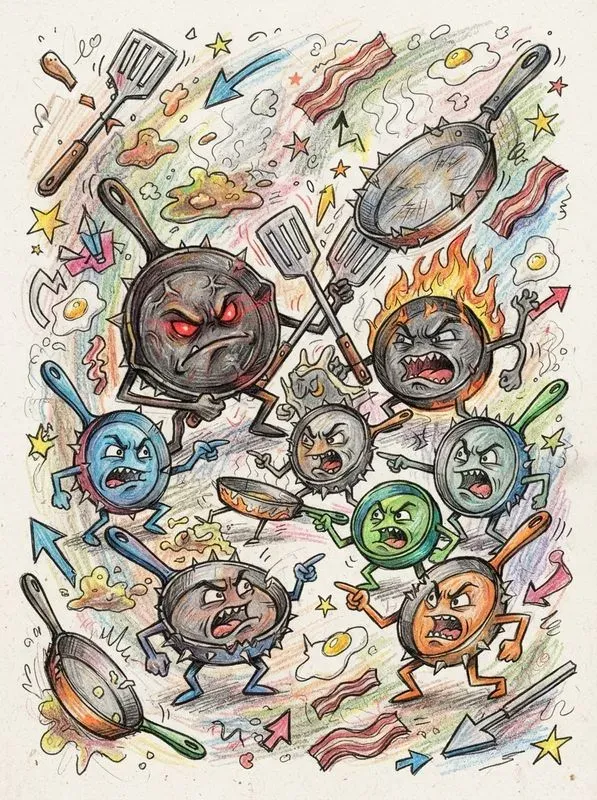 Aggressive Cute Doodles Handdrawn Art