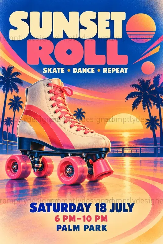 Retro 80s Event Posters