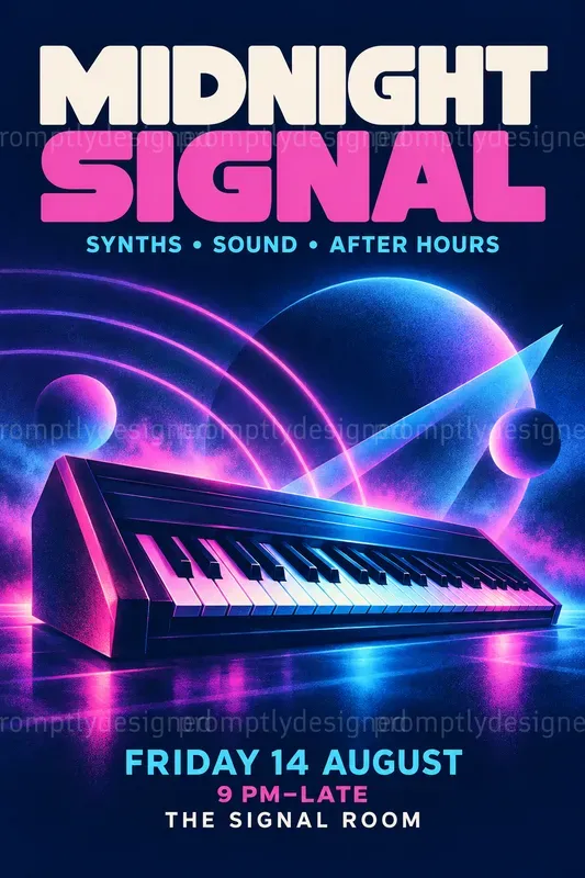 Retro 80s Event Posters