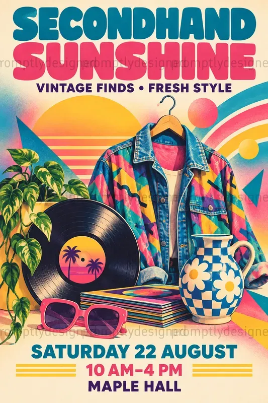 Retro 80s Event Posters