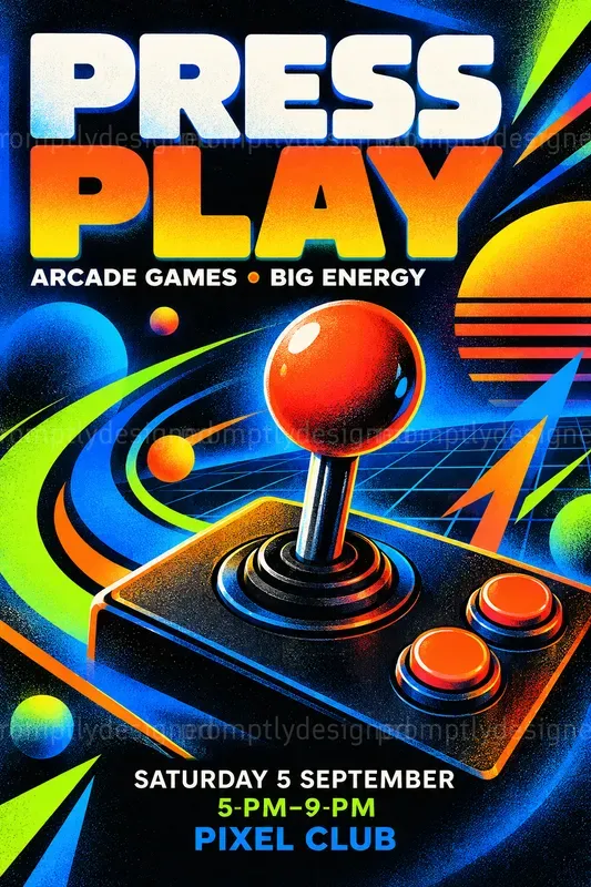 Retro 80s Event Posters