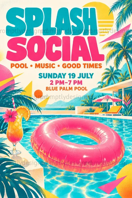 Retro 80s Event Posters