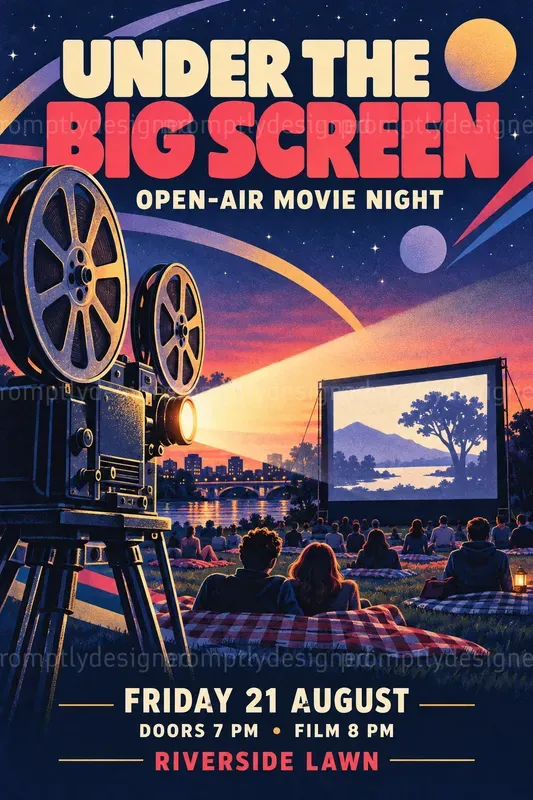 Retro 80s Event Posters