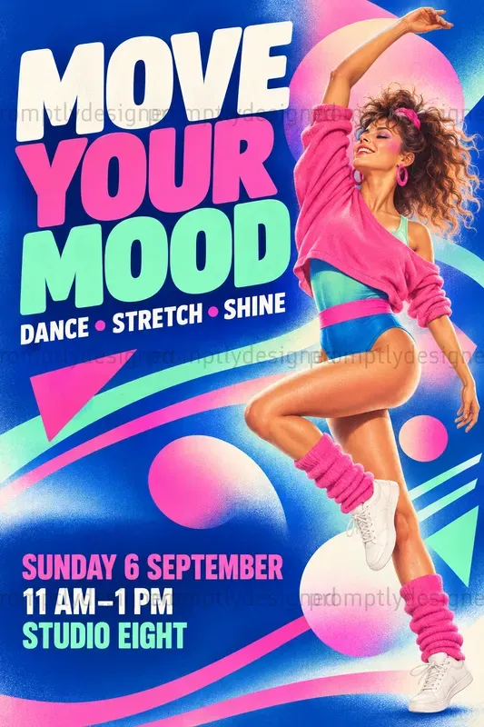 Retro 80s Event Posters