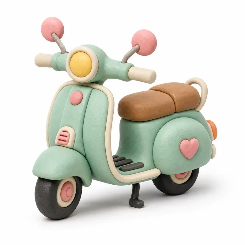 Chunky Pastel Clay Studio Icon Cliparts