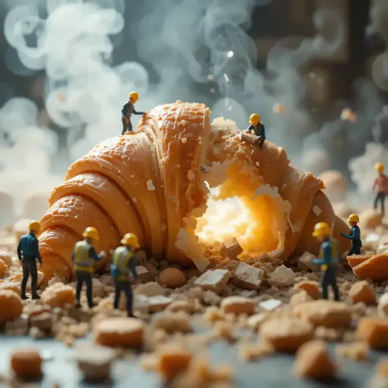 Mini Workers In Whimsical Food Worlds