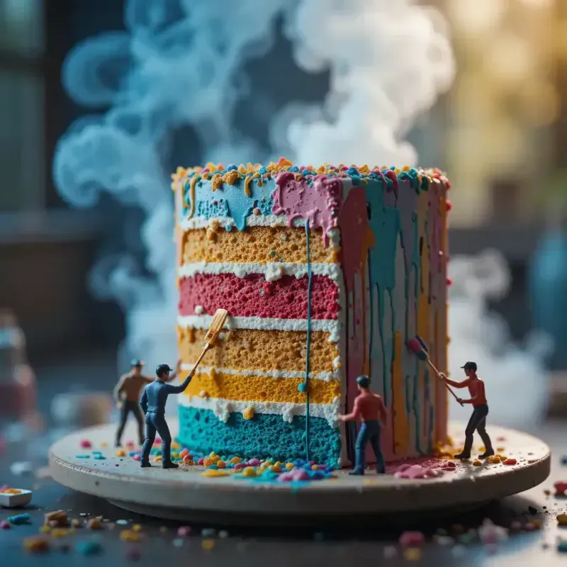 Mini Workers In Whimsical Food Worlds