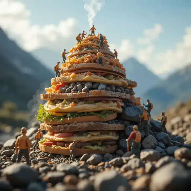 Mini Workers In Whimsical Food Worlds