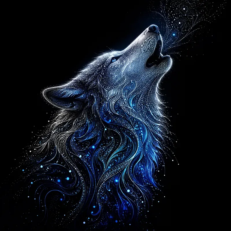 Luminous Dotwork Wildlife Art