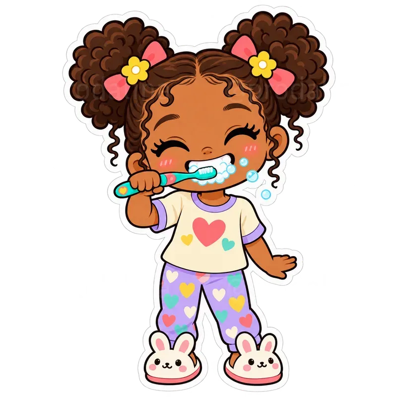 Cute Kids Selfcare Stickers