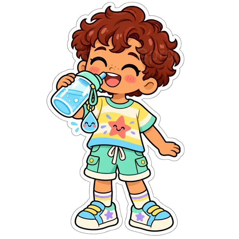 Cute Kids Selfcare Stickers