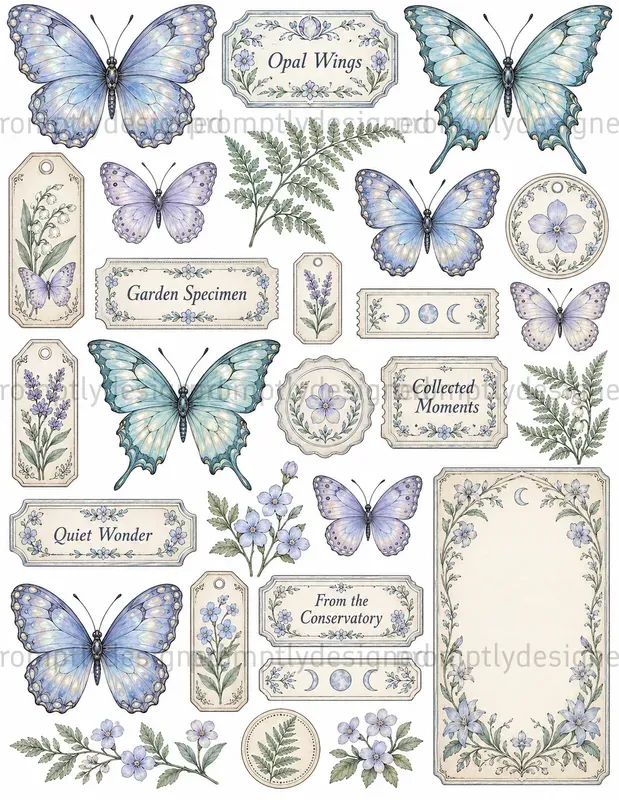 Iridescent Butterfly Ephemera