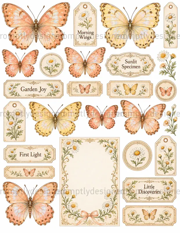 Iridescent Butterfly Ephemera