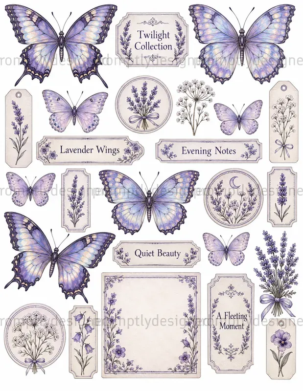 Iridescent Butterfly Ephemera