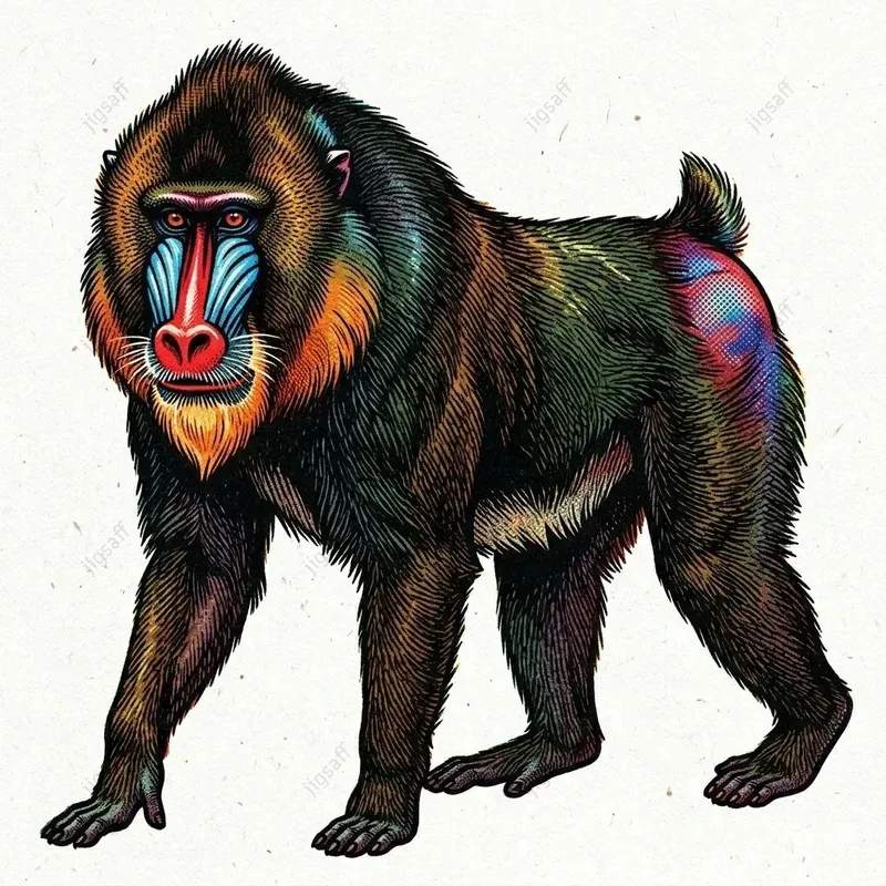 Exotic Animal Riso Print Illustrations