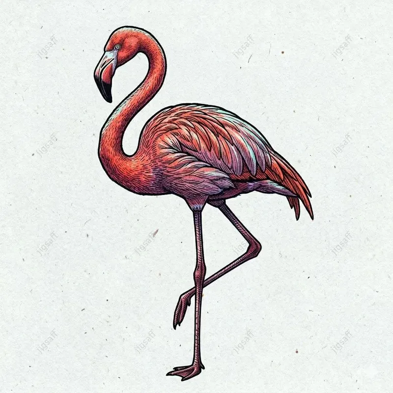 Exotic Animal Riso Print Illustrations