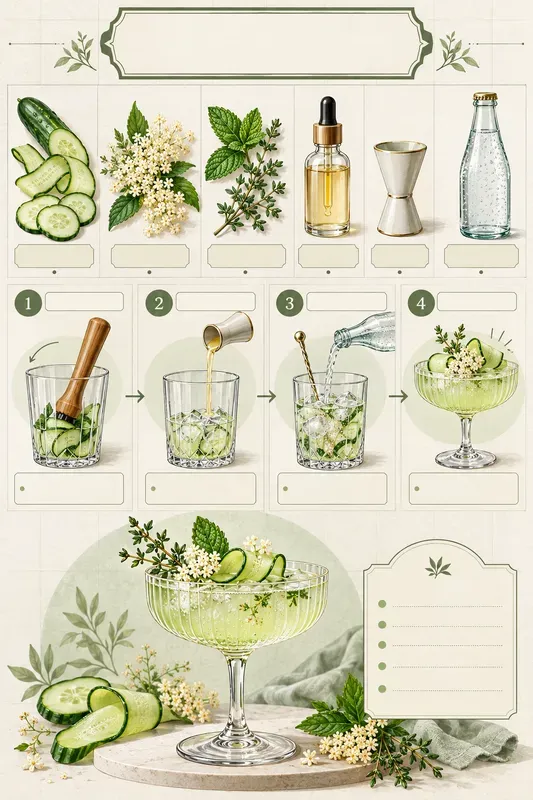 Botanical Recipe Infographic Templates