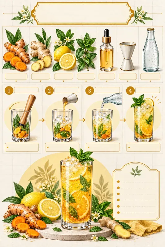 Botanical Recipe Infographic Templates