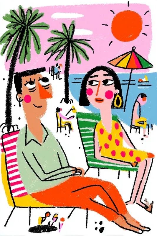 Vibrant Naive Crayon Lifestyle Scenes