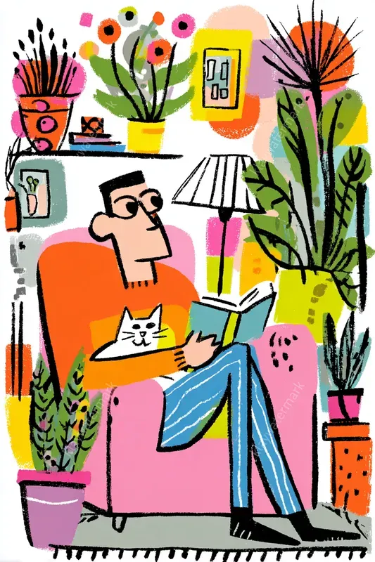 Vibrant Naive Crayon Lifestyle Scenes