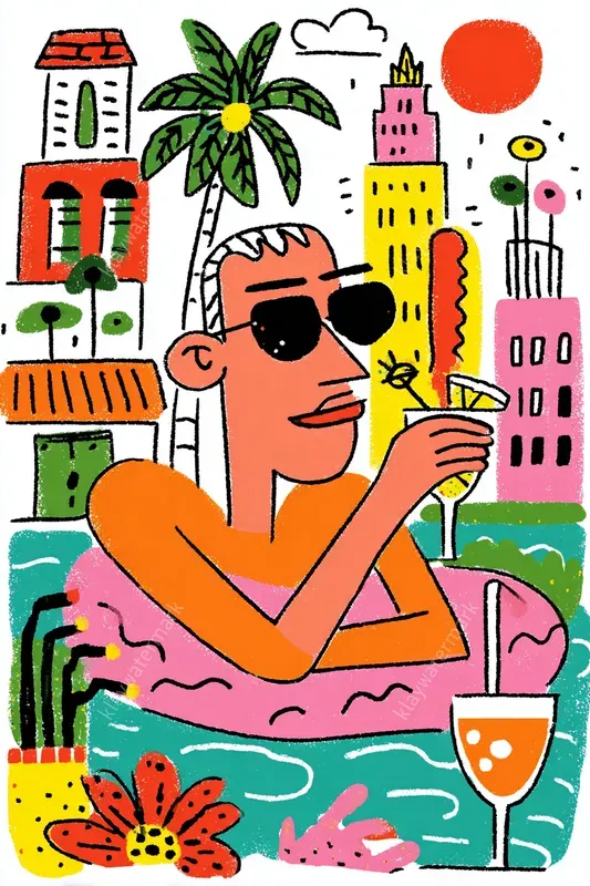 Vibrant Naive Crayon Lifestyle Scenes