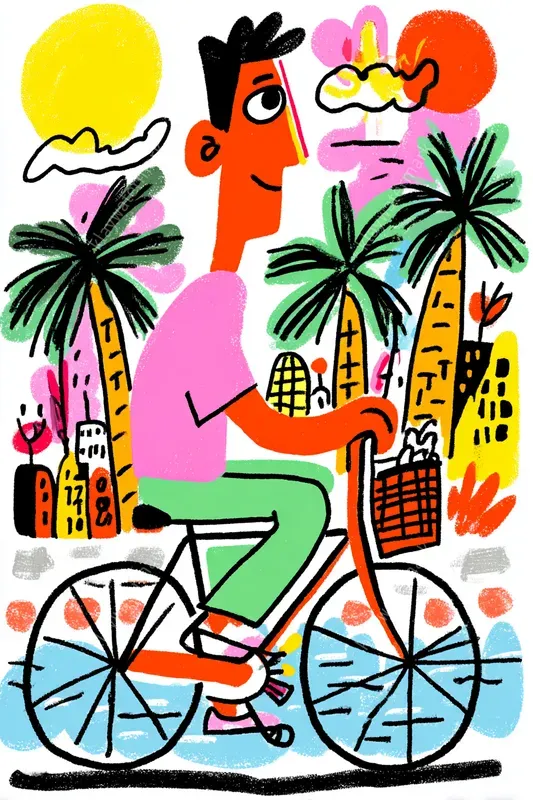 Vibrant Naive Crayon Lifestyle Scenes