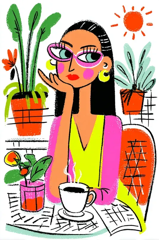 Vibrant Naive Crayon Lifestyle Scenes