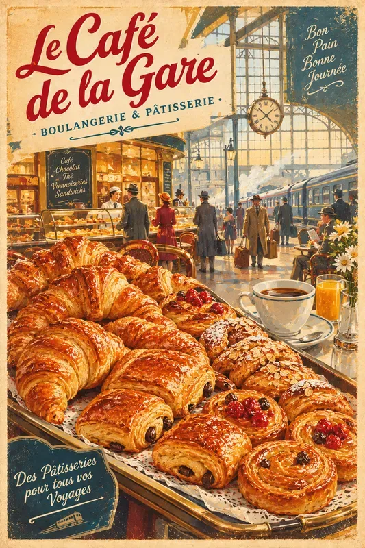 Vintage Bakery Sweet Treats Poster Art