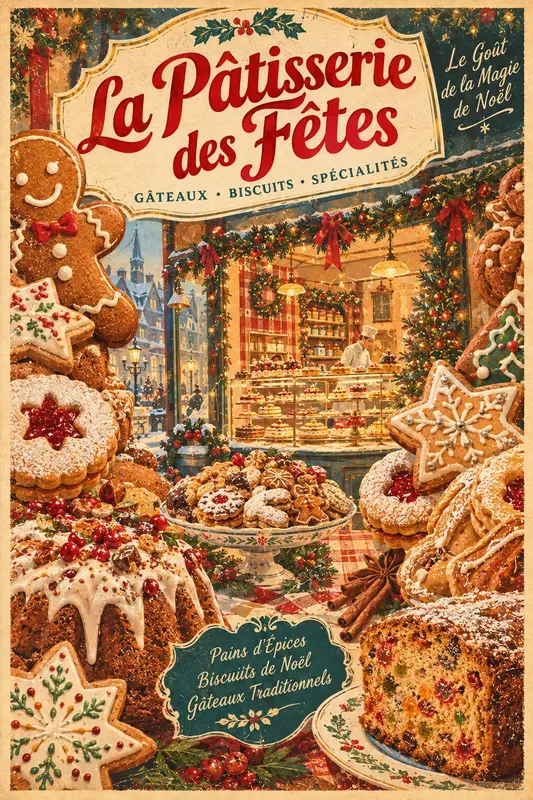 Vintage Bakery Sweet Treats Poster Art