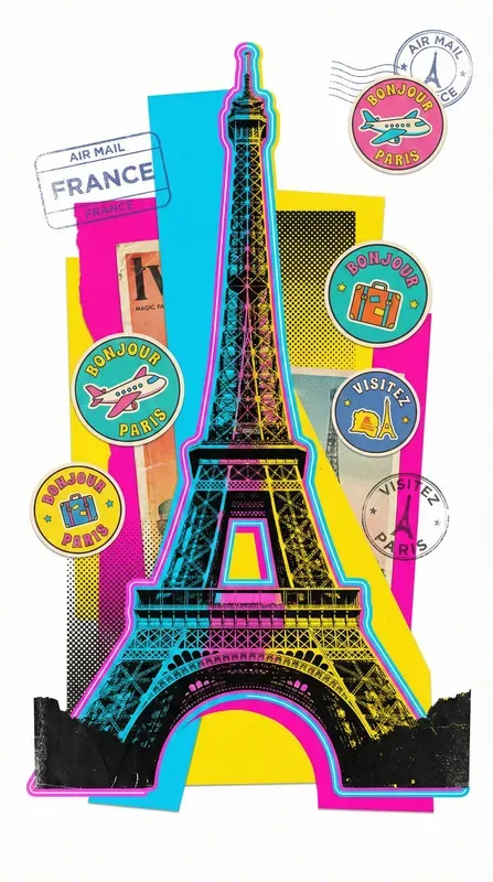 Pop Art Global Travel Collages