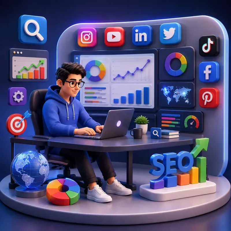 Modern 3D Social Media Workspaces