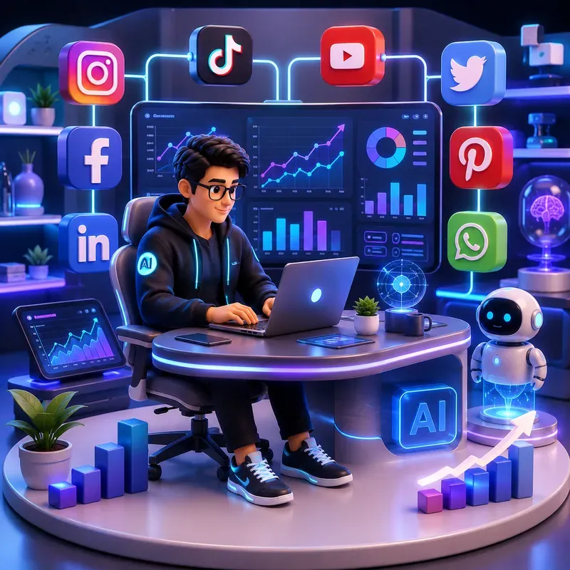 Modern 3D Social Media Workspaces