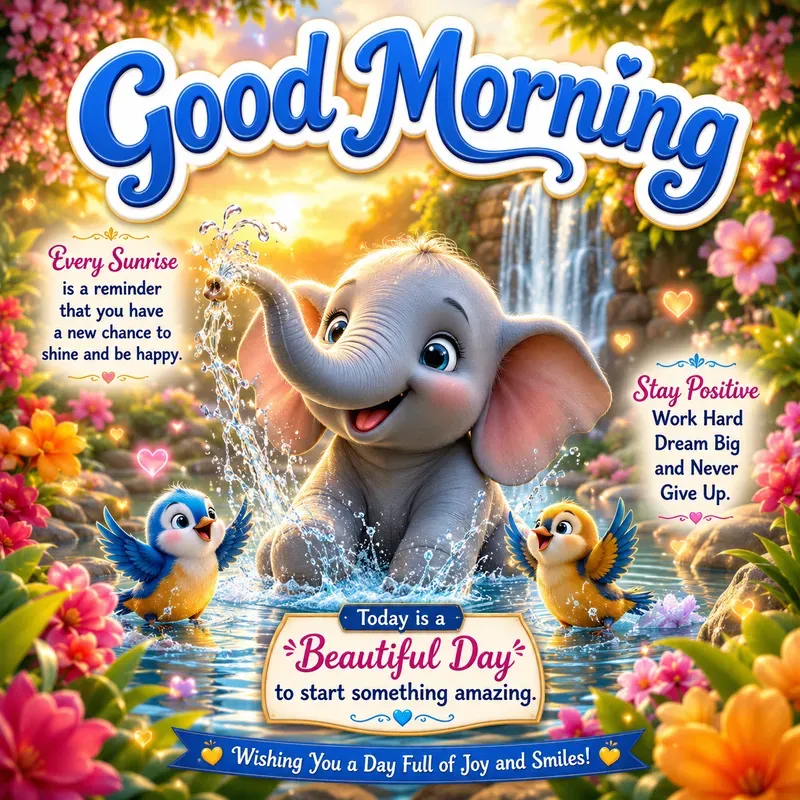 Cute Morning Animal Quote Posters